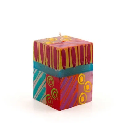 Thumbprint Artifacts Carousel Painted Cube Candle