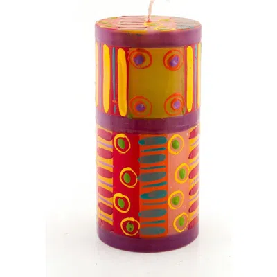 Thumbprint Artifacts Carousel Painted Pillar Candle