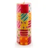 Thumbprint Artifacts Carousel Painted Pillar Candle