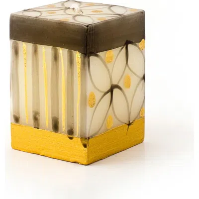 Thumbprint Artifacts Celebration Painted Cube Candle