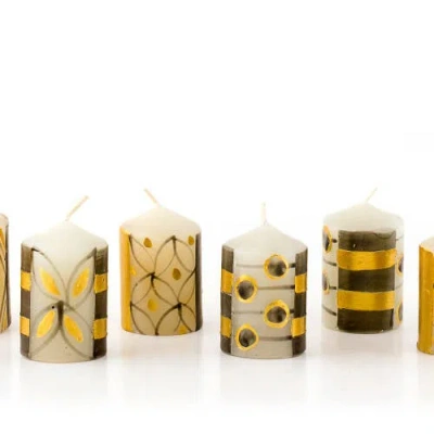 Thumbprint Artifacts Celebration Painted Voltive Candles