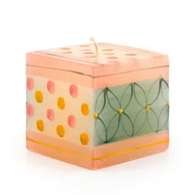 Thumbprint Artifacts Delight Painted Cube Candle
