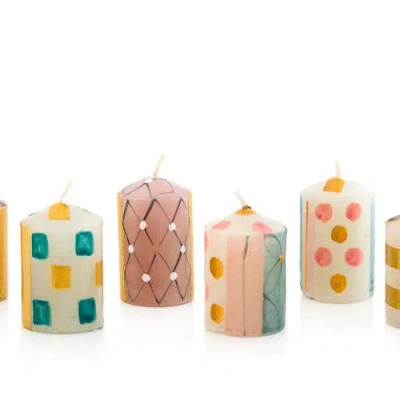 Thumbprint Artifacts Delight Painted Voltive Candles