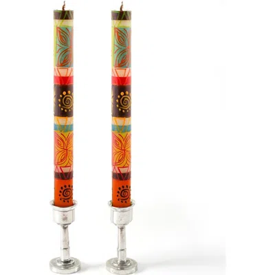 Thumbprint Artifacts Desert Rose Painted Candles