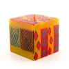 Thumbprint Artifacts Desert Rose Painted Cube Candle