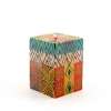 Thumbprint Artifacts Desert Rose Painted Cube Candle