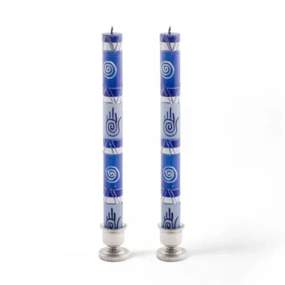 Thumbprint Artifacts Hamsa Painted Candles