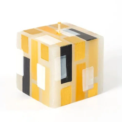 Thumbprint Artifacts Klimt Painted Cube Candle