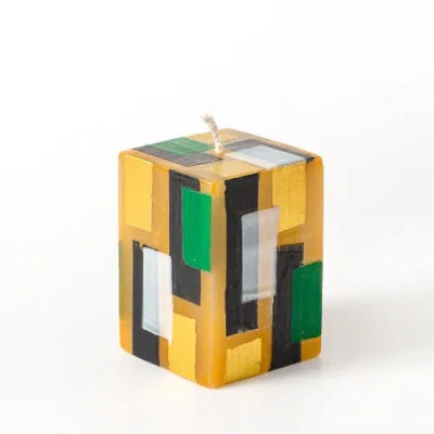 Thumbprint Artifacts Klimt Painted Cube Candle