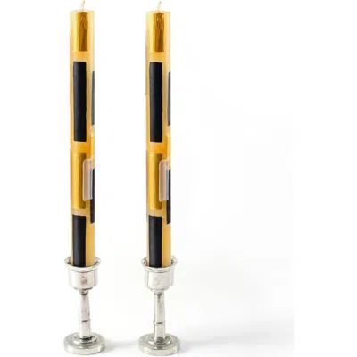 Thumbprint Artifacts Klimt Painted Taper Candles