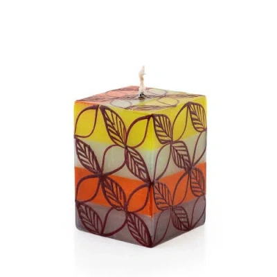 Thumbprint Artifacts Magic Garden Painted Cube Candle
