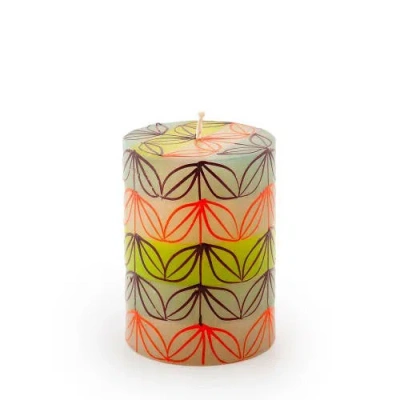 Thumbprint Artifacts Magic Garden Painted Pillar Candle