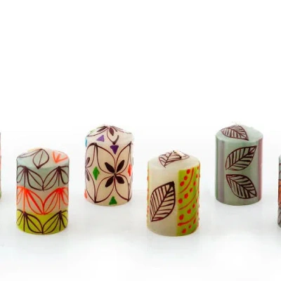 Thumbprint Artifacts Magic Garden Painted Voltive Candles