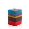 Thumbprint Artifacts Memphis Stripe Painted Cube Candle