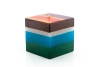 Thumbprint Artifacts Memphis Stripe Painted Cube Candle