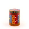 Thumbprint Artifacts Multi Color Painted Pillar Candle