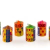 Thumbprint Artifacts Multi Color Painted Voltive Candles