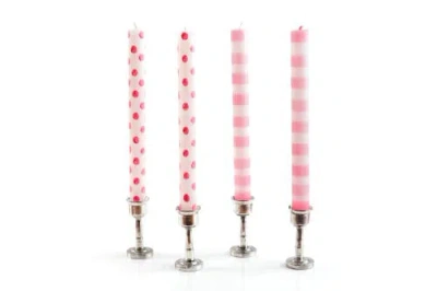 Thumbprint Artifacts Pink Dots & Stripes Tapers