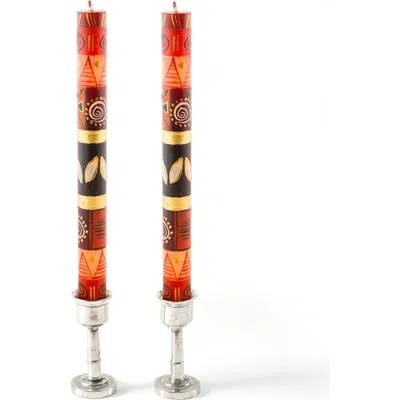 Thumbprint Artifacts Safari Gold Painted Candles