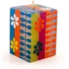 Thumbprint Artifacts Summer Painted Cube Candle
