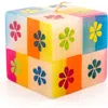 Thumbprint Artifacts Summer Painted Cube Candle