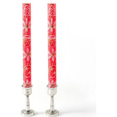 Thumbprint Artifacts Whimsy Christmas Painted Candles