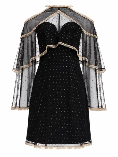 Thurley Elegant Mini Suit Dress For Women In Black
