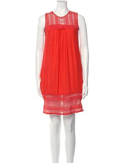 Pre-owned Thurley Silk Mini Dress In Orange