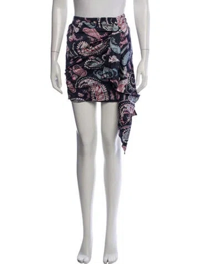 Pre-owned Thurley Silk Mini Skirt In Blue