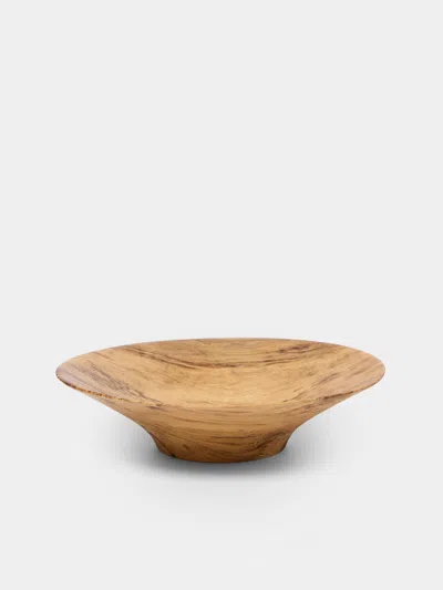 Thursday Furniture Hand-turned Black Persimmon Footed Bowl In Brown