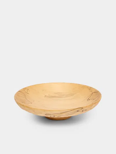 Thursday Furniture Hand-turned Japanese Horse Chestnut Footed Bowl In Gold