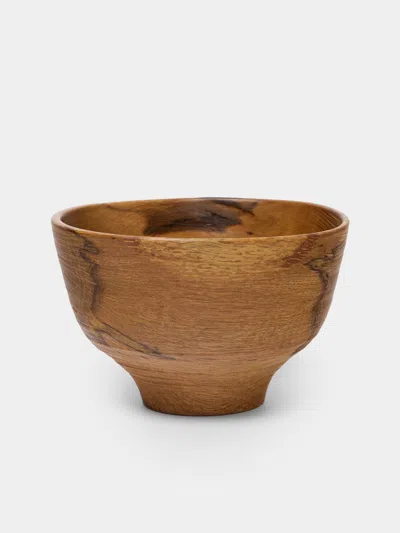 Thursday Furniture Hand-turned Oak Footed Bowl In Brown