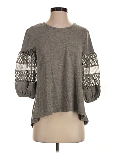 Pre-owned Thyme And Honey 3/4 Sleeve T-shirt In Gray