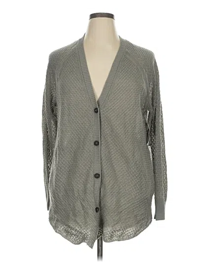Pre-owned Thyme And Honey Cardigan Sweater In Gray