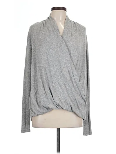 Pre-owned Thyme And Honey Cardigan Sweater In Silver