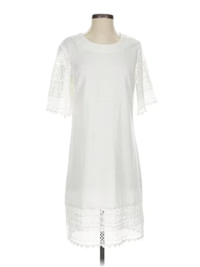 Pre-owned Thyme And Honey Casual Dress In White