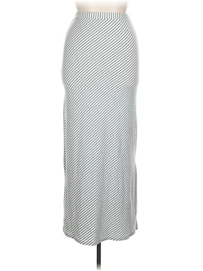 Pre-owned Thyme And Honey Casual Skirt In Silver