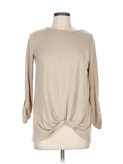 Pre-owned Thyme And Honey Pullover Sweater In Brown