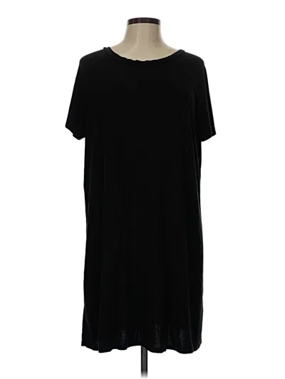 Pre-owned Thyme And Honey Short Sleeve Top Black Crew Neck Tops