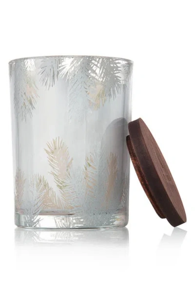 Thymes Frasier Fir Statement Small Luminary Candle In Silver