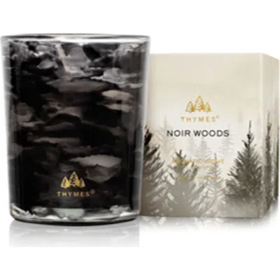 Thymes Noir Woods Votive Candle In Black