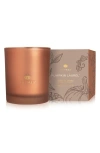 Thymes Pumpkin Laurel Frosted Glass Candle In Copper
