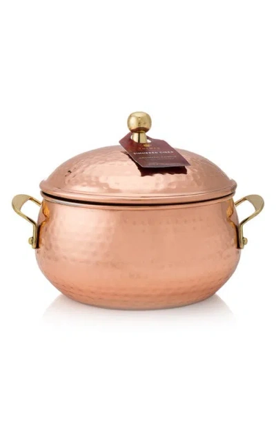 Thymes Simmered Cider Copper Pot Three-wick Candle