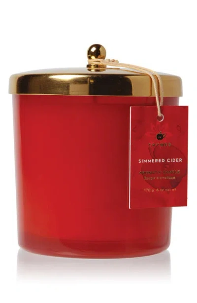 Thymes Simmered Cider Harvest Red Poured Candle