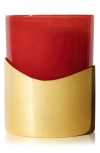 Thymes Simmered Cider Harvest Red Poured Candle With Gold Sleeve In Gold