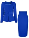 Tia Dorraine Blue Royal Azure Fitted Two-piece Set In Blue