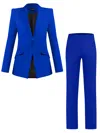 Tia Dorraine Illusion Classic Tailored Suit - Azure Blue In Blue