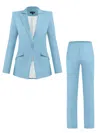 Tia Dorraine Illusion Classic Tailored Suit - Light Blue In Blue