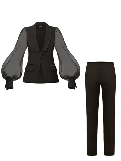 Tia Dorraine J'adore Tailored Pant Suit, Black