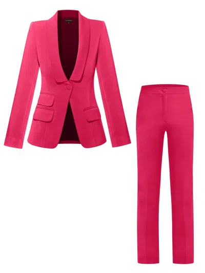 Tia Dorraine Vision Tailored Blazer & Trousers Suit, Hot Pink